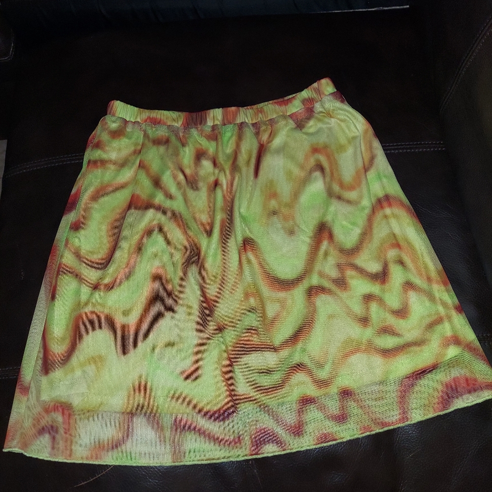 Cider Green and Brown Skirt